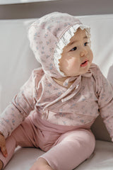 Avauma high-waisted ribbed baby leggings - Mauve Pink, perfect for newborns and toddlers Avauma high-waisted ribbed baby leggings - Mauve Pink, perfect for newborns and toddlers