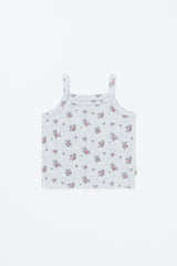Avauma melange grey tank top for babies with berry floral pattern – cute and airy summer wear Avauma melange grey tank top for babies with berry floral pattern – cute and airy summer wear
