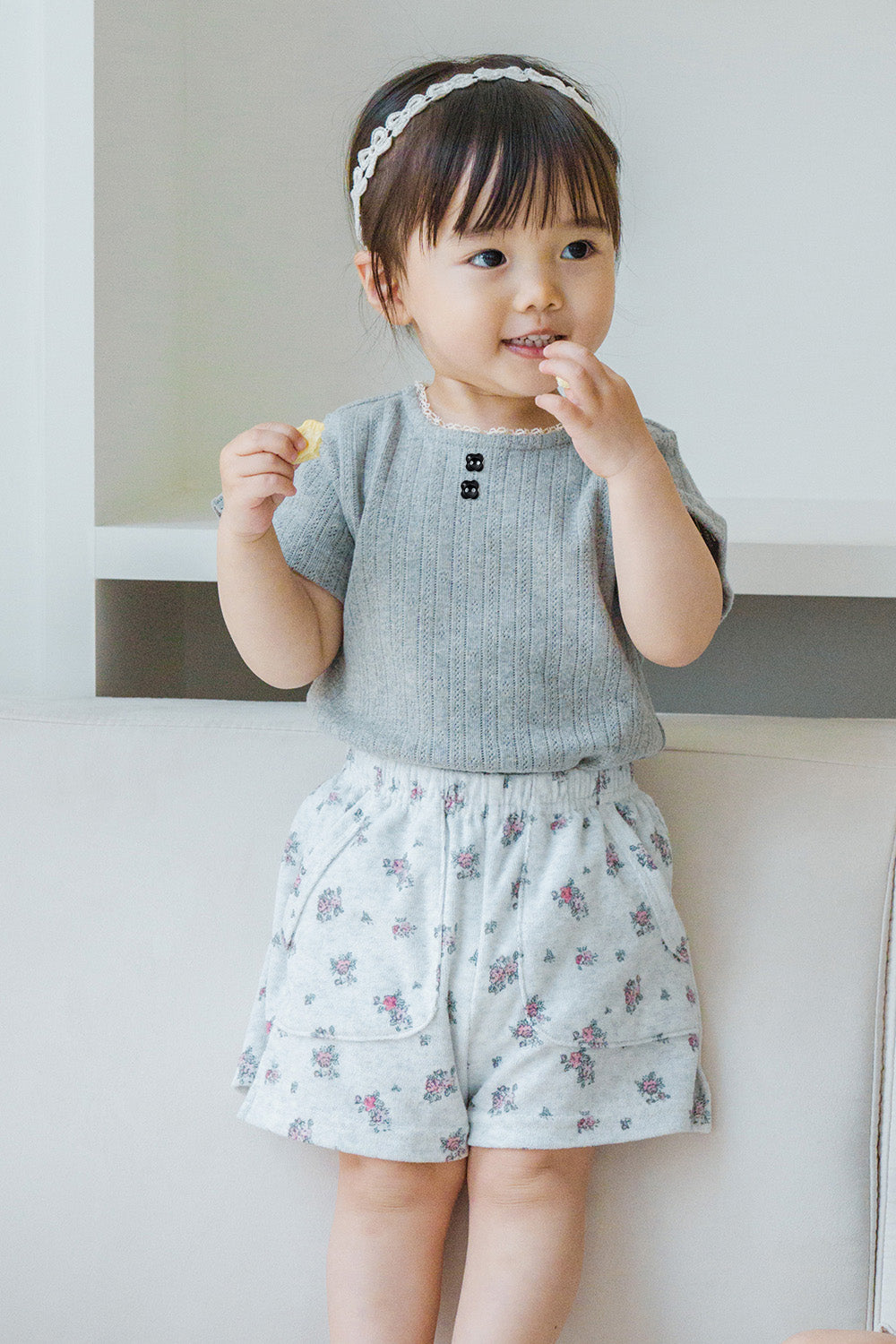 Toddler Girl Wearing Avauma Fluffy Garden Melange Berry Shorts, Light and Breathable Baby Summer Shorts
Toddler Girl Wearing Avauma Fluffy Garden Melange Berry Shorts, Light and Breathable Baby Summer Shorts