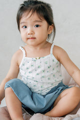 Girl sitting in Avauma blue mint garden sleeveless top and denim shorts – fresh and cute look
Girl sitting in Avauma blue mint garden sleeveless top and denim shorts – fresh and cute look