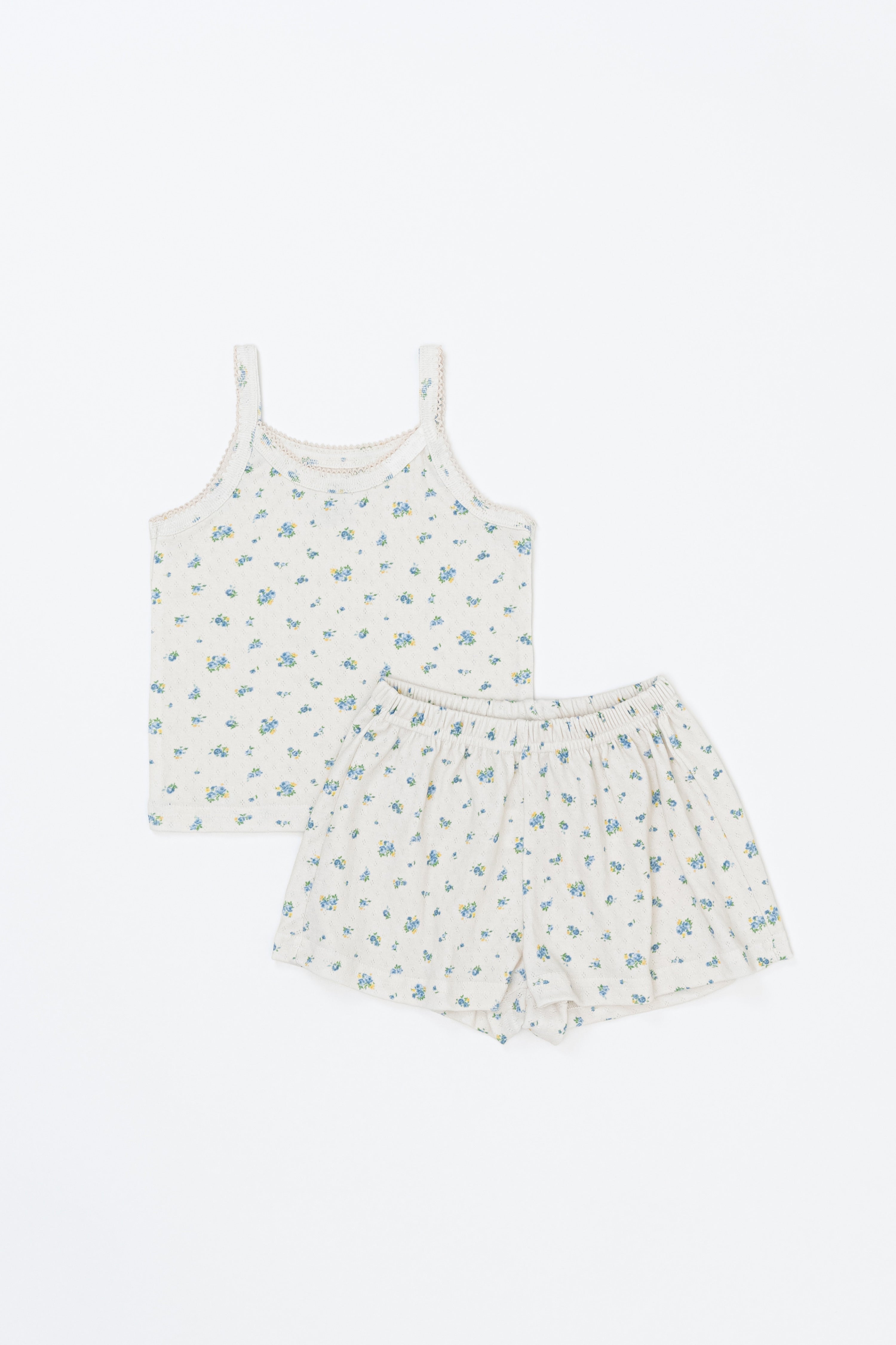 Avauma picnic tank top and shorts set in Blue Herb pattern displayed flatly
Avauma picnic tank top and shorts set in Blue Herb pattern displayed flatly
