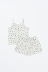 Avauma picnic tank top and shorts set in Blue Herb pattern displayed flatly
Avauma picnic tank top and shorts set in Blue Herb pattern displayed flatly