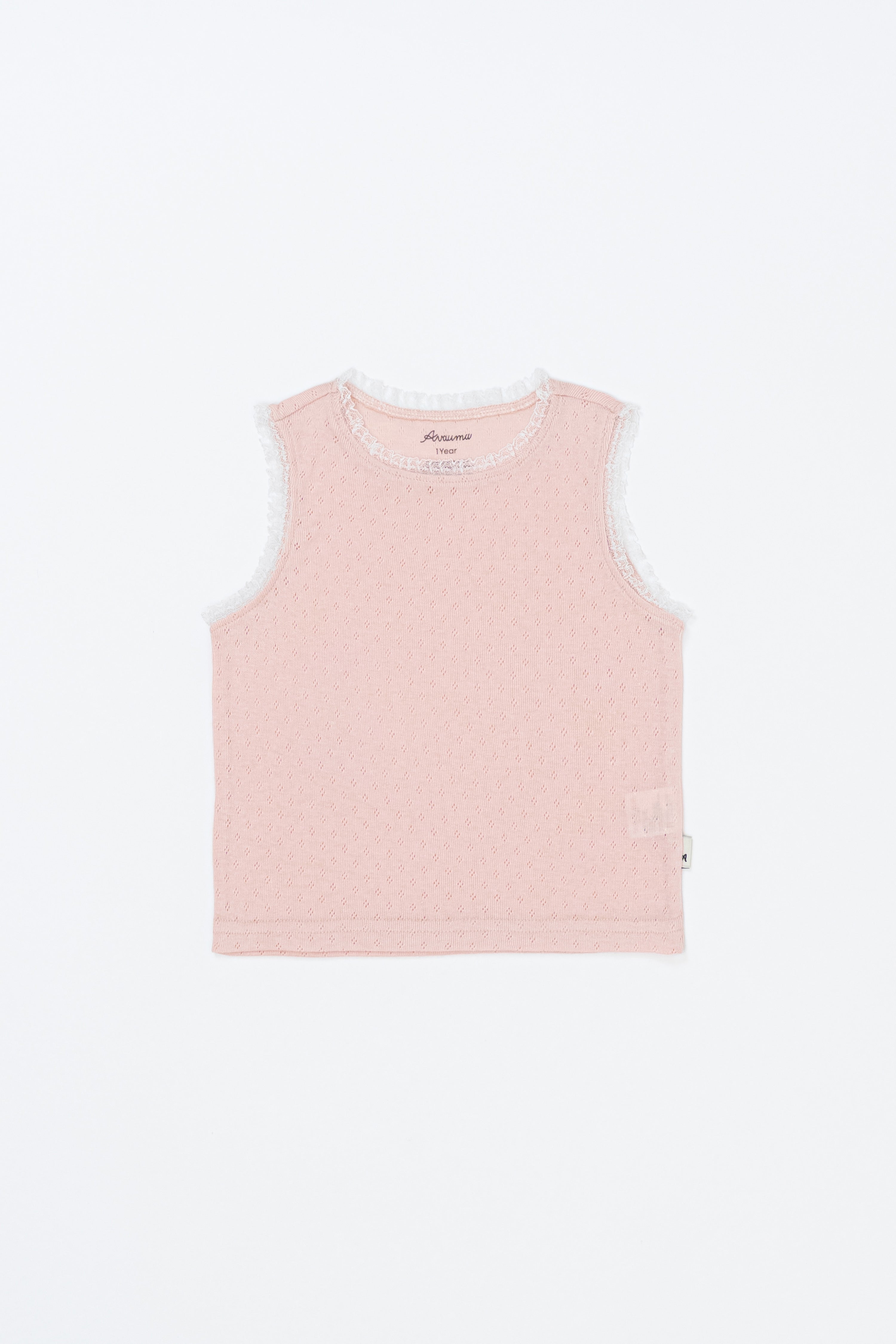 Flat lay of Avauma baked peach tank top for baby girls – breathable summer cotton knit
Flat lay of Avauma baked peach tank top for baby girls – breathable summer cotton knit