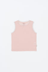 Flat lay of Avauma baked peach tank top for baby girls – breathable summer cotton knit
Flat lay of Avauma baked peach tank top for baby girls – breathable summer cotton knit