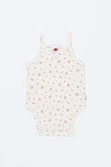 Avauma Summer Picot Sleeveless Bodysuit Rosebell product shot. Lay-flat of white baby romper with delicate pink floral pattern on white background.
Avauma Summer Picot Sleeveless Bodysuit Rosebell product shot. Lay-flat of white baby romper with delicate pink floral pattern on white background.