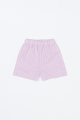 Avauma Sunny Stripe Pants Lotus Pink product shot. Lay-flat of light pink ribbed baby shorts on a white background.
Avauma Sunny Stripe Pants Lotus Pink product shot. Lay-flat of light pink ribbed baby shorts on a white background.