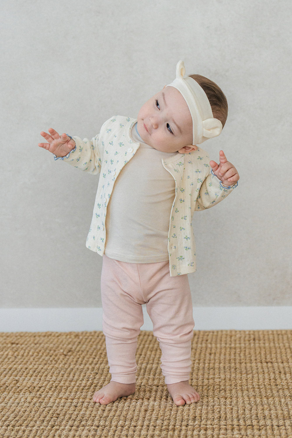 Layered baby girl outfit with Avauma Vanilla Sky pajama set – soft ribbed sleepwear look  Layered baby girl outfit with Avauma Vanilla Sky pajama set – soft ribbed sleepwear look