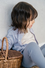 Toddler girl in Avauma Peach Cloud pajama with lavender cardigan – layered baby girl sleepwear outfit
 Toddler girl in Avauma Peach Cloud pajama with lavender cardigan – layered baby girl sleepwear outfit