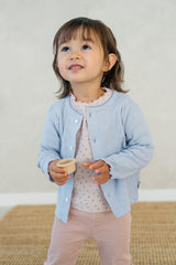 Cute baby girl in Avauma Skybloom cardigan and floral baby clothes, soft baby outfit set for toddlers Cute baby girl in Avauma Skybloom cardigan and floral baby clothes, soft baby outfit set for toddlers