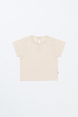 Flat Lay of Avauma Le Petite White Oat Short Sleeve Knit Top, Puff Sleeve Baby T-Shirt in Soft Beige
Flat Lay of Avauma Le Petite White Oat Short Sleeve Knit Top, Puff Sleeve Baby T-Shirt in Soft Beige