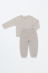 Avauma baby pajama set in Mayrose Oat – oatmeal floral waffle cotton sleepwear for baby girls
 Avauma baby pajama set in Mayrose Oat – oatmeal floral waffle cotton sleepwear for baby girls
