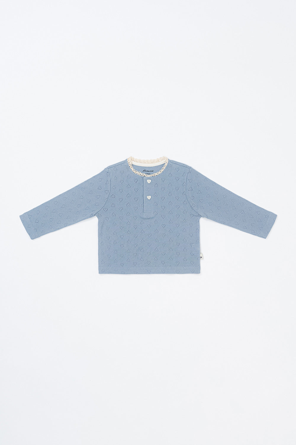 Avauma Lovely Breeze Henley Shirt in Haze Sky – Soft and Breathable Baby Long Sleeve Top Avauma Lovely Breeze Henley Shirt in Haze Sky – Soft and Breathable Baby Long Sleeve Top