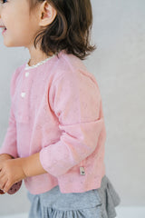 Close-up of Avauma Lovely Breeze Henley Shirt – Heart pointelle pattern and lace neckline
Close-up of Avauma Lovely Breeze Henley Shirt – Heart pointelle pattern and lace neckline