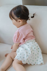 Toddler Sitting Sideways in Avauma Petit Bloom Blooming White Shorts, Ribbed Cotton Baby Shorts with Floral Print
Toddler Sitting Sideways in Avauma Petit Bloom Blooming White Shorts, Ribbed Cotton Baby Shorts with Floral Print