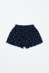 Flat Lay of Avauma Petit Bloom Deep Blue Flower Baby Shorts, Navy Cotton Shorts with White Floral Print
Flat Lay of Avauma Petit Bloom Deep Blue Flower Baby Shorts, Navy Cotton Shorts with White Floral Print
