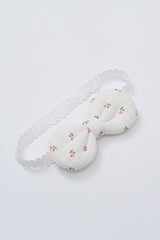 Avauma Petite Garden Baby Headband in Rose Garden with pink rosebud print on white textured cotton and soft elastic band Avauma Petite Garden Baby Headband in Rose Garden with pink rosebud print on white textured cotton and soft elastic band