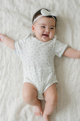 Baby Wearing Avauma Petite Garden Mintgarden Short Sleeve Bodysuit, Adorable Leaf Patterned Onesie
Baby Wearing Avauma Petite Garden Mintgarden Short Sleeve Bodysuit, Adorable Leaf Patterned Onesie