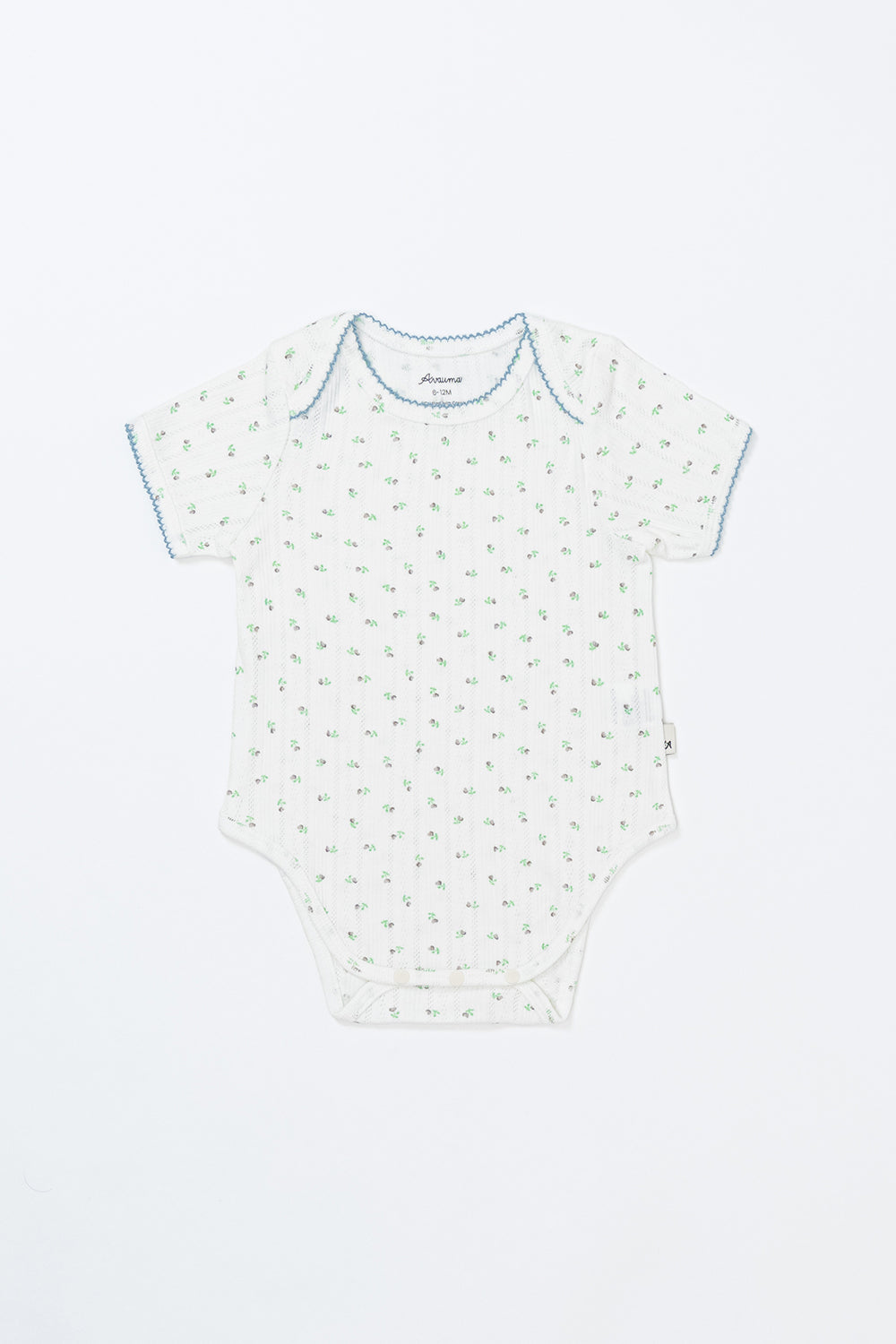 Flat Lay of Avauma Petite Garden Mintgarden Short Sleeve Baby Bodysuit, Soft Ribbed Cotton Onesie
Flat Lay of Avauma Petite Garden Mintgarden Short Sleeve Baby Bodysuit, Soft Ribbed Cotton Onesie