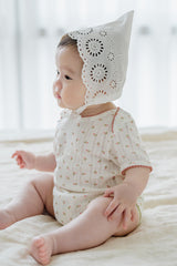 Baby Sitting in Avauma Petite Garden Rosegarden Short Sleeve Bodysuit, Soft Beige Base with Rose Pattern
Baby Sitting in Avauma Petite Garden Rosegarden Short Sleeve Bodysuit, Soft Beige Base with Rose Pattern