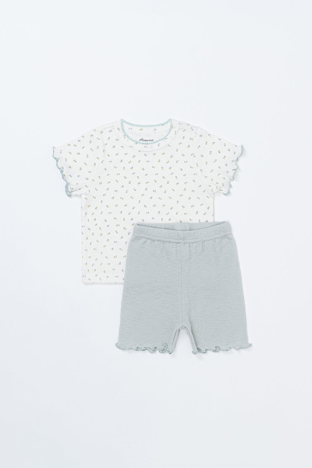 Pure Hug baby outfit set in vanilla mint color – Avauma
 Pure Hug baby outfit set in vanilla mint color – Avauma