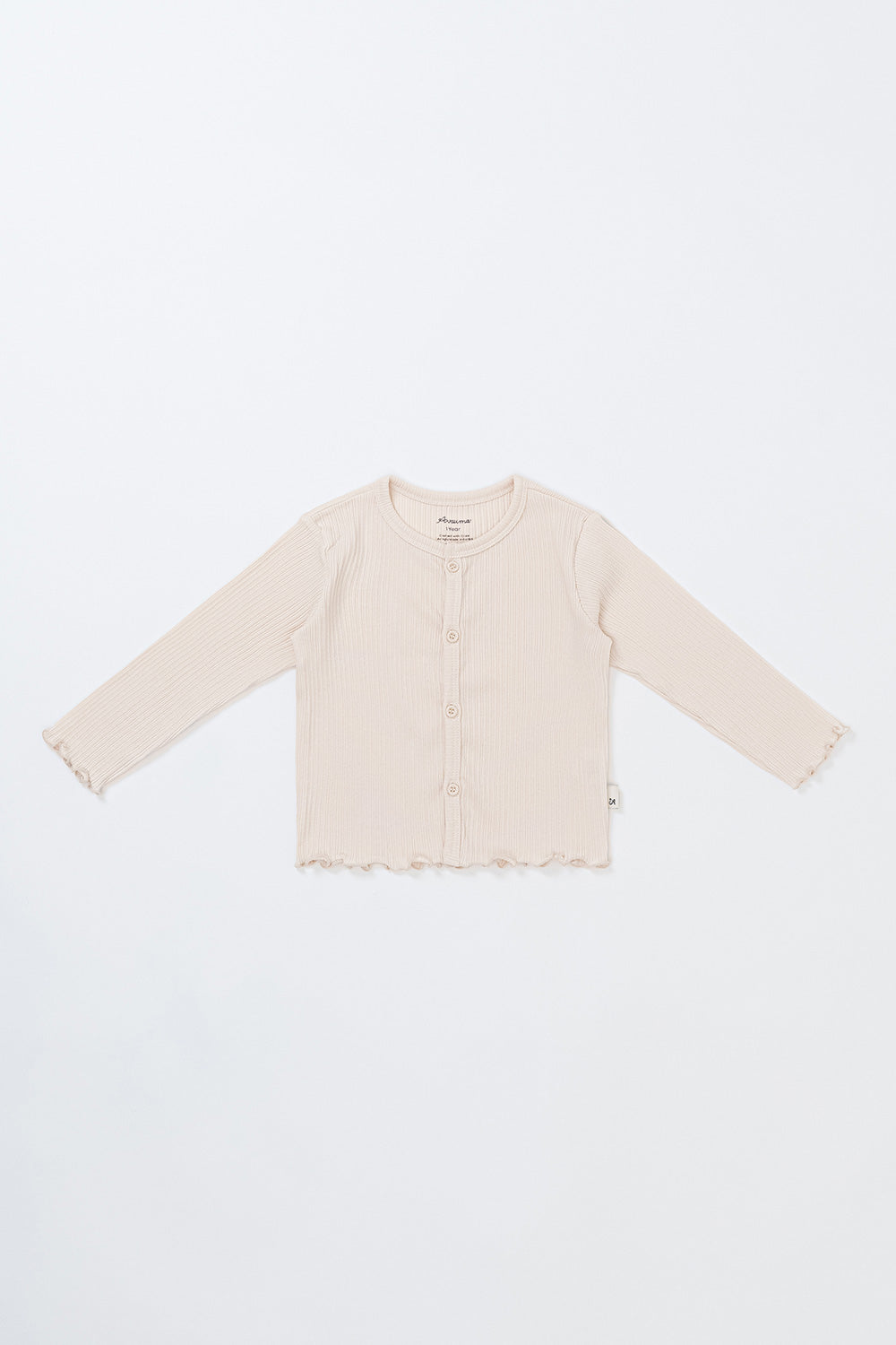 Avauma baby ribbed cardigan in off white, soft and cozy spring knitwear for toddlers Avauma baby ribbed cardigan in off white, soft and cozy spring knitwear for toddlers
