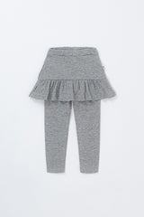 Avauma silver misk baby skirt leggings laid flat, showcasing ruffle skirt and soft fabric โ stylish and cozy baby girl outfit Avauma silver misk baby skirt leggings laid flat, showcasing ruffle skirt and soft fabric โ stylish and cozy baby girl outfit
