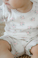 Sienna Rose Short Sleeve Set – Creamy Bouquet Sienna Rose Short Sleeve Set – Creamy Bouquet