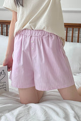 Side view of Avauma Sunny Stripe mom shorts in lotus pink, comfy and breezy fit.
Side view of Avauma Sunny Stripe mom shorts in lotus pink, comfy and breezy fit.