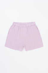 Avauma Sunny Stripe mom pants in lotus pink laid flat, showing soft cotton texture.
Avauma Sunny Stripe mom pants in lotus pink laid flat, showing soft cotton texture.