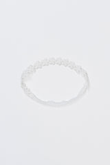 Avauma White Garden Band headband in Pure White with embroidered daisy flowers, laid flat
Avauma White Garden Band headband in Pure White with embroidered daisy flowers, laid flat