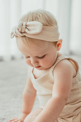 Cloud Ribbon Headband - Honey Beige