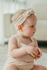 Cloud Ribbon Headband - Honey Beige