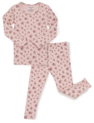 AVAUMA Daisy Long Pajama Pink Flower Pattern