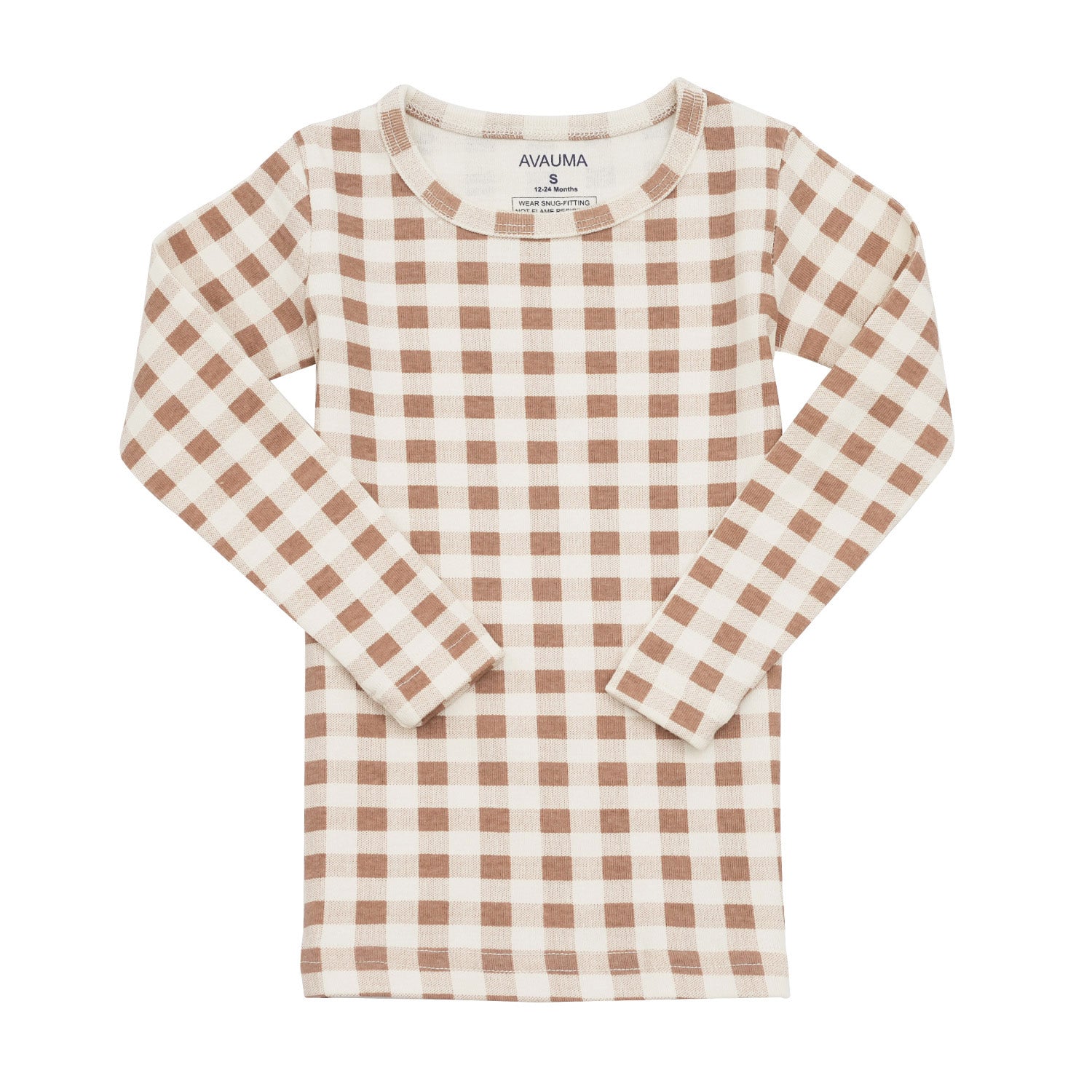 AVAUMA Creamy Check Long Pajama Camel Check Pattern Described as "buttery soft" and "comfortable" Having good stretch. Enjoy the neat and true-to-size fit Stay comfortable all day long.