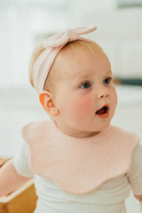 Round Ribbon Headband - Minidot Pink