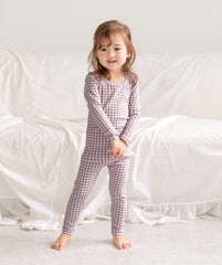 Bliss Check Long Pajama Purple