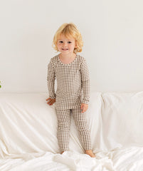 Bliss Check Long Pajama Beige