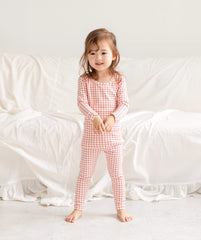 Bliss Check Long Pajama Pink