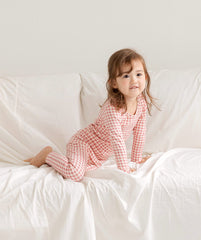 Bliss Check Long Pajama Pink