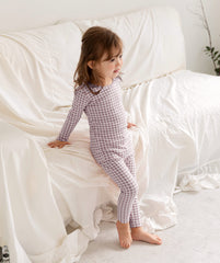 Bliss Check Long Pajama Purple