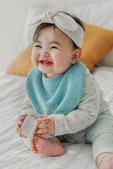 Soft Cloud BIb Set - Soft Charcoal-Airy Blue