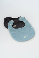 Soft Cloud BIb Set - Soft Charcoal-Airy Blue