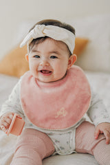 Soft Cloud BIb Set - Ash Gray-Muted Pink