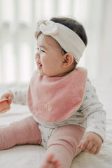 Soft Cloud BIb Set - Ash Gray-Muted Pink