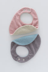 Soft Cloud BIb Set - Ash Gray-Muted Pink