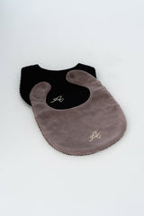 Soft Cloud BIb Set - Cocoa Latte Pebble Black