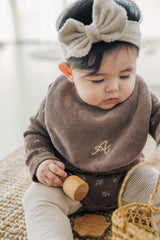 Soft Cloud BIb Set - Cocoa Latte Pebble Black