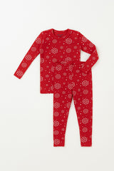 AVAUMA Holiday Long Sleeve Pajama Set - Snowflake pattern Christmas baby pajama set

