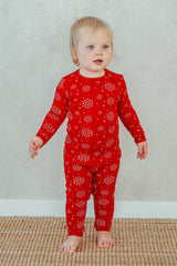 Holiday Long Sleeve Pajama Set - Snowflake