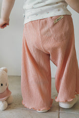 Back detail of Avauma Rosevale pleated pants for toddlers